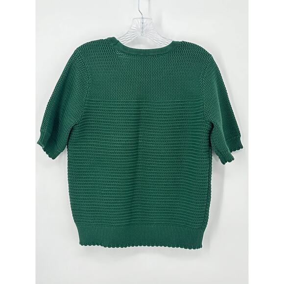 Daniel Rainn Women’s Textured Knit Short Sleeve Sweater Green Size Large - Picture 3 of 16
